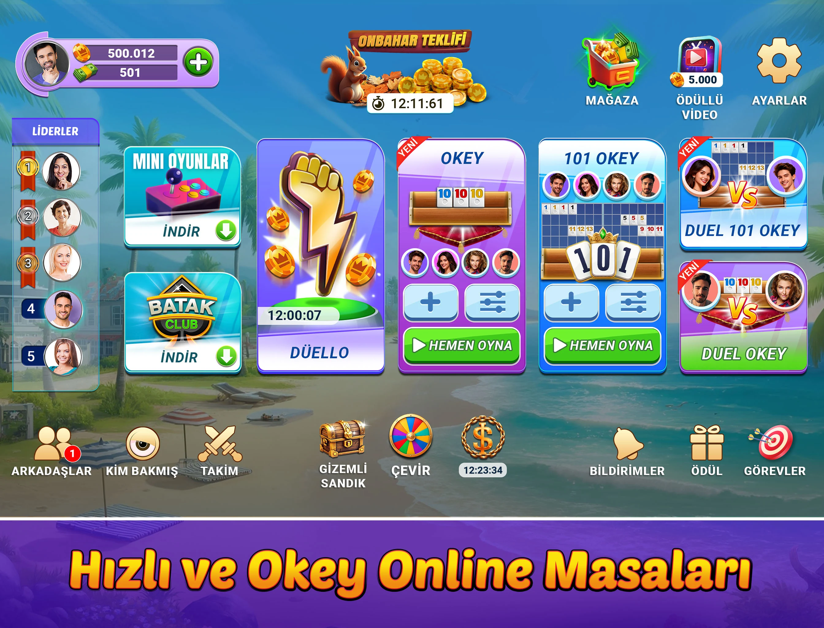 Okey Clup - 101 Okey Club screenshot